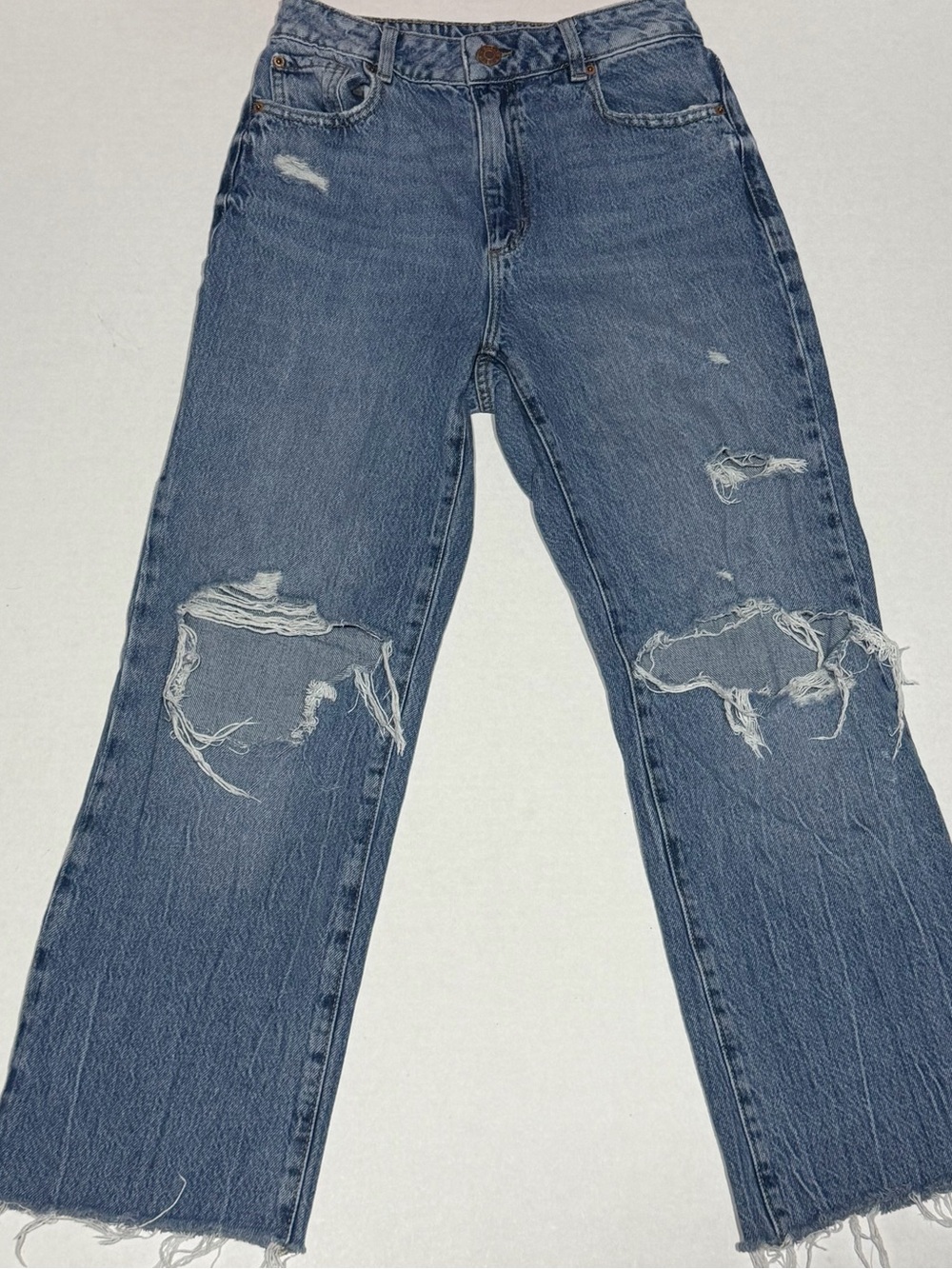 Garage Distressed Blue Boot Cut Jeans size 3